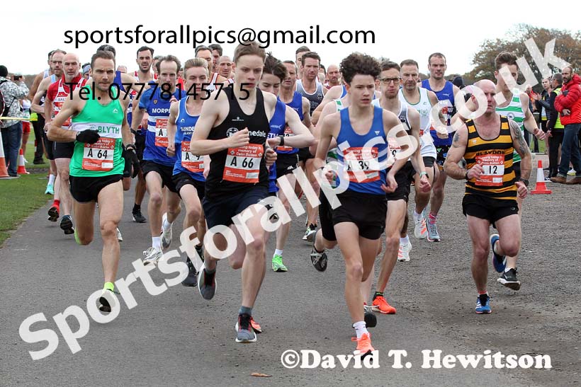 Start of the 2021 Norman Woodcock Memorial Road Relays, Gosforth Park Racecourse, Newcastle. Photo: David T. Hewitson/Sports for All Pics